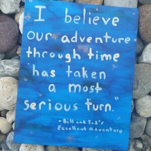 Blue Inspirational Quote Canvas Art